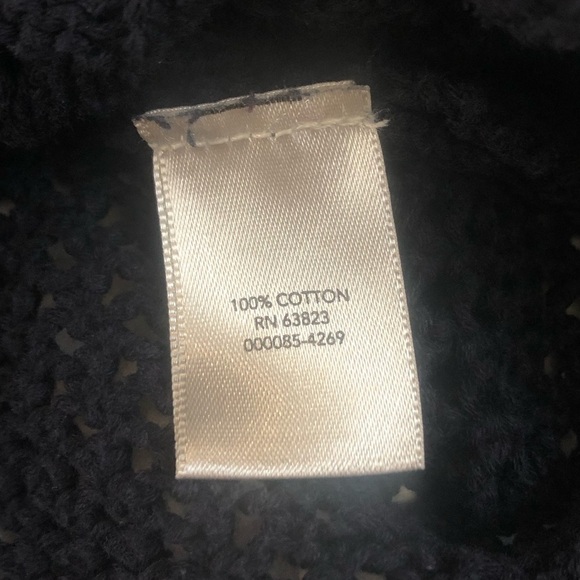 Christopher and Banks dark navy blue open knit sweater - Picture 5 of 8